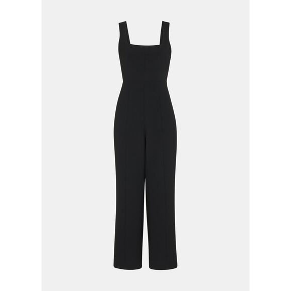 Whistles Square Neck Jumpsuit - Black - Size 2 - Picture 1 of 7